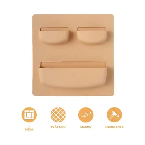 Organizador Plástico de Almacenamiento de Pared Amarillo Miniso