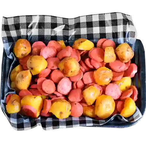 Salchipapa tradicional