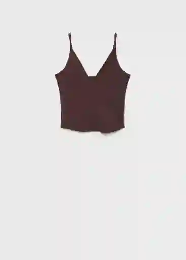 Top Mel Chocolate Talla M Mujer Mango