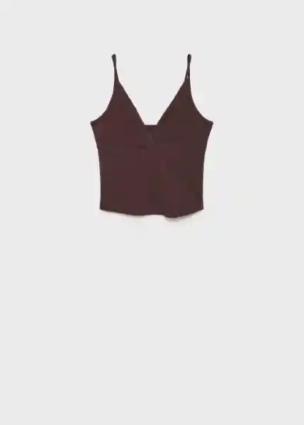 Top Mel Chocolate Talla M Mujer Mango