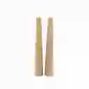 Set Velas Tower Beige 23 cm Ambiente Gourmet