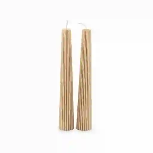 Set Velas Tower Beige 23 cm Ambiente Gourmet