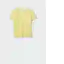 Camiseta Luki Amarillo Pastel Talla Xs Mujer Mango