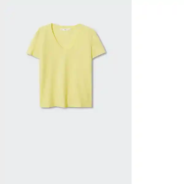 Camiseta Luki Amarillo Pastel Talla Xs Mujer Mango