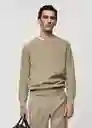 Jersey Cotton Khaki Talla S Hombre Mango