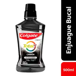 Enjuague Bucal Colgate Total 12 Carbón 500 mL