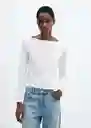 Camiseta Saco Blanco Talla S Mujer Mango