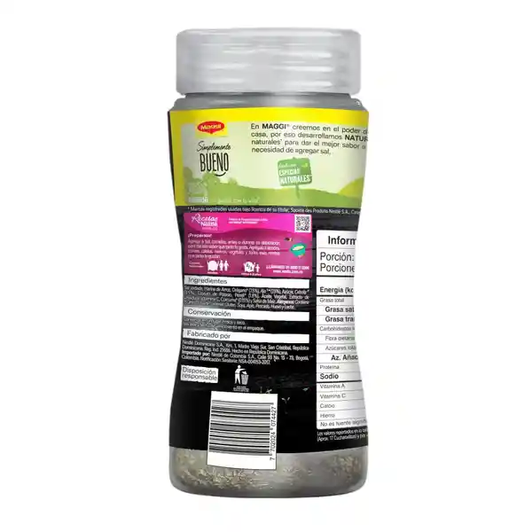 Sazonador MAGGI Naturísimo con especias naturales x 180g