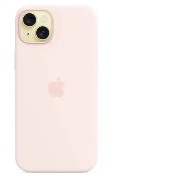 Apple Funda de Silicona Magsafe Para iPhone 15 Plus Rosa Claro