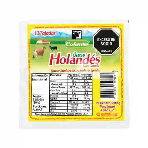 Colanta Queso Holandes Tipo Gouda