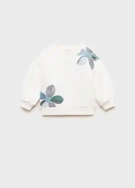 Buzo Sudadera Daisy Off White Talla 97 Niñas Mango