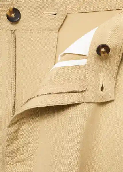 Bermuda Banarea Beige Talla 42 Hombre Mango