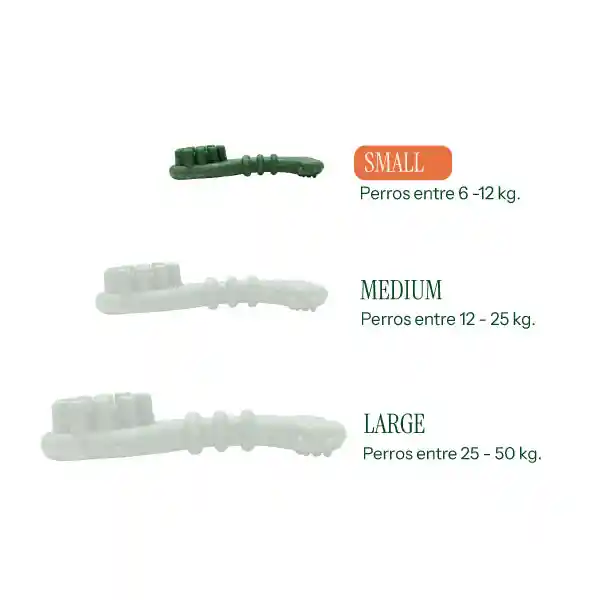 "Cepillos Menthic Talla S. Snacks Dentales x 20 unidades (185 gr)