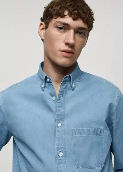 Camisa Denim Tejano Medio Talla XS Hombre Mango