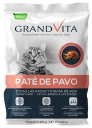 Healthy Bites Comida Húmeda Para Gatos Grand Vita Paté Pavo