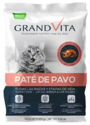 Healthy Bites Comida Húmeda Para Gatos Grand Vita Paté Pavo