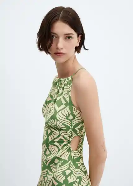 Vestido Laurel-W Verde Talla M Mujer Mango
