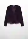 Blusa Debora Negro Talla M Mujer Mango