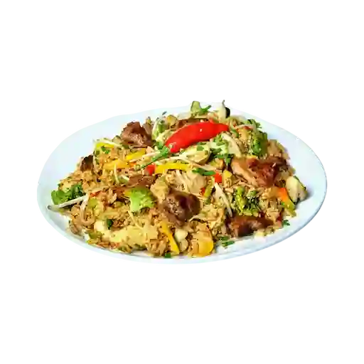Arroz Thai Camarón y Lomo Mediano