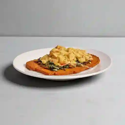 Patacón con Camarones + Bebida