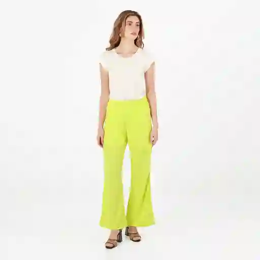 Pantalón Tiro Alto Bota Flare Verde Talla 8 - 568005