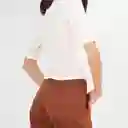 Camiseta Cuello Redondo Manga 3/4 Blanco Talla XS 676199