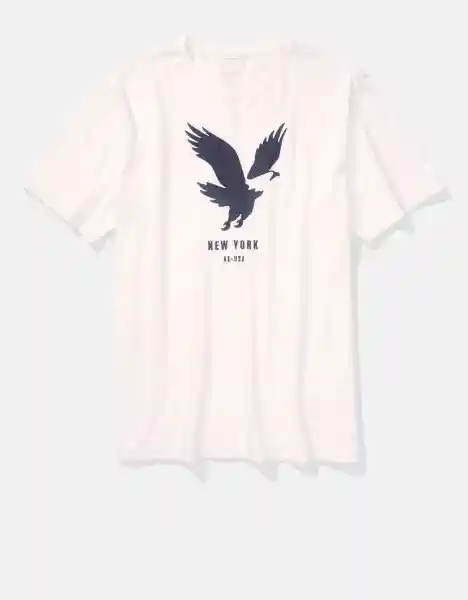 Camiseta Algodón Hombre Blanco Talla: Medium American Eagle