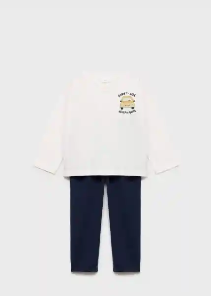 Pijama Coche Navy Talla 69 Niños Mango