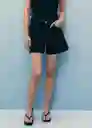 Short Zoey Tejano Negro Talla 40 Mujer Mango