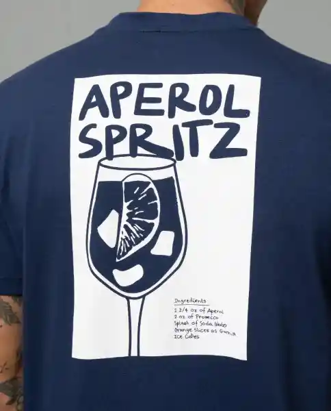 Camiseta Hombre Azul Zarco Oscuro Talla XL 58202 Rifle