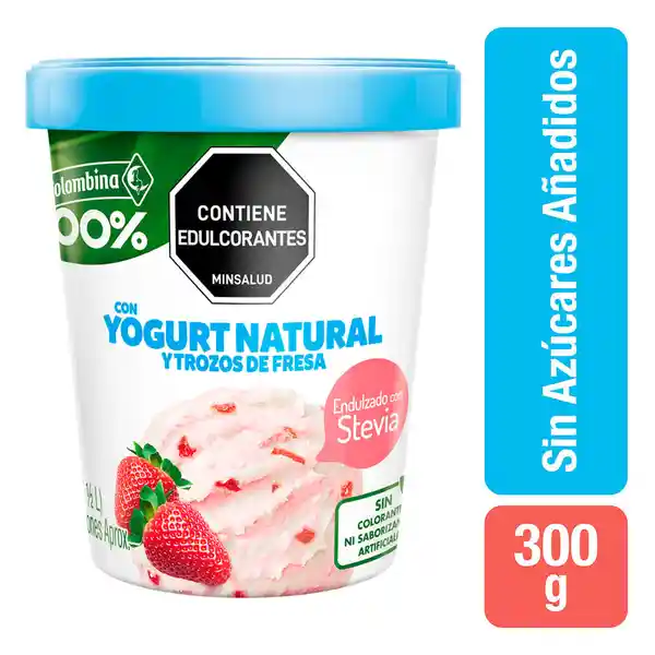 Colombina Helado Yogurt Natural Con Fresa