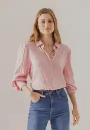 Blusa Manga Larga L - Rosado