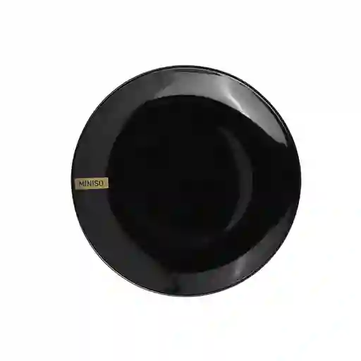 Plato de Cerámica Serie Silver Grey Negro Miniso