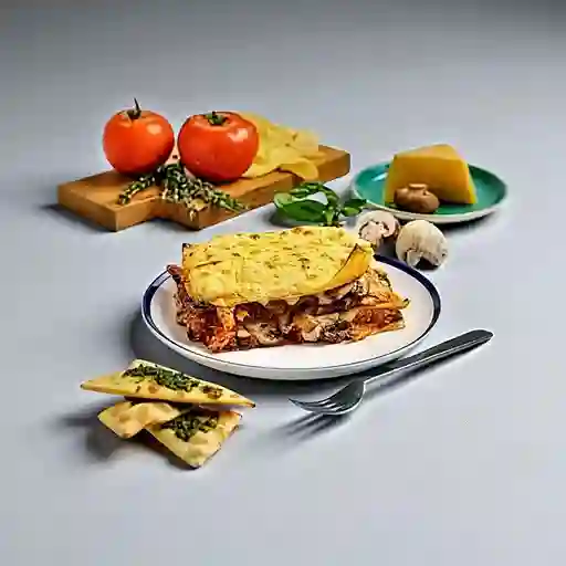 Lasagna Pollo y Champiñones