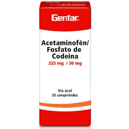 Acetaminofen Genfar 325 Mg/ Fosfato De Codeína 30 Mg
