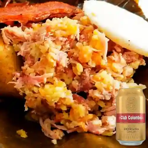 Combo Tamal de Lechona + Club col. Dorada Lta 330ml