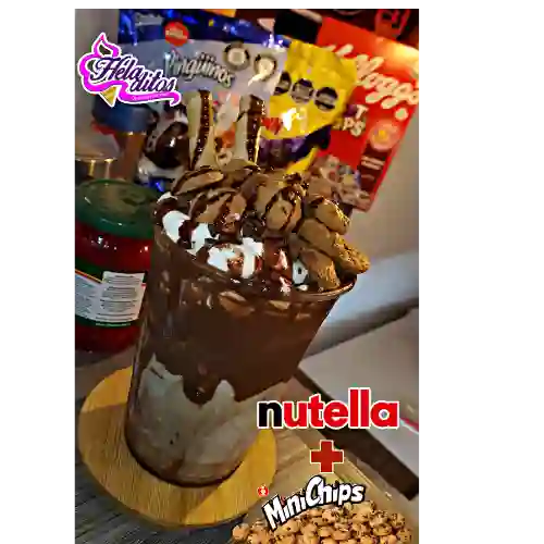 Malteada 12 Oz de Nutella Mas Minichips