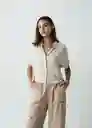 Camisa Naty Mujer Beige Polvillo Medio Talla S 512G373 Naf Naf