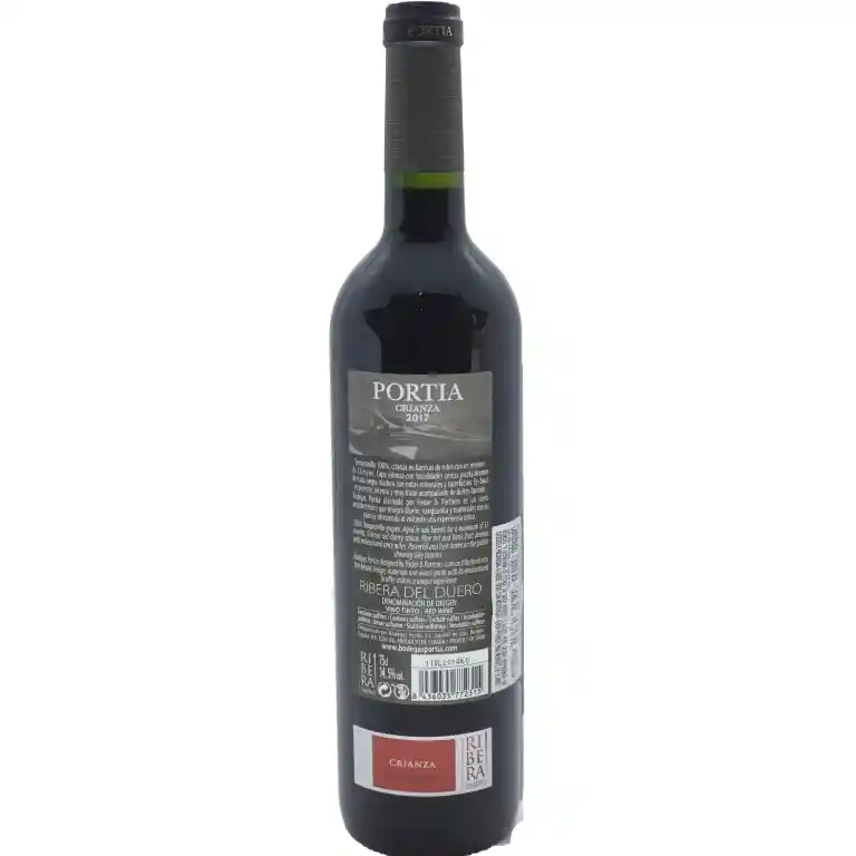 Portia Vino Tinto Crianza 2017 Tempranillo