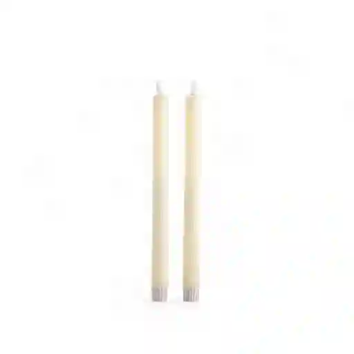 Set Vela Led Largas Marfil 26 cm Ambiente Gourmet