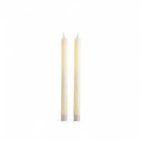 Set Vela Led Largas Marfil 26 cm Ambiente Gourmet