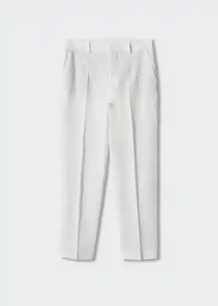 Pantalón Boreli Blanco Talla 44 Mujer Mango