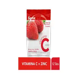 Vitamina C + Zinc Genfar Fresa Sobre Masticables