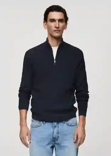 Buzo Jersey Antigua Navy Talla M Hombre Mango