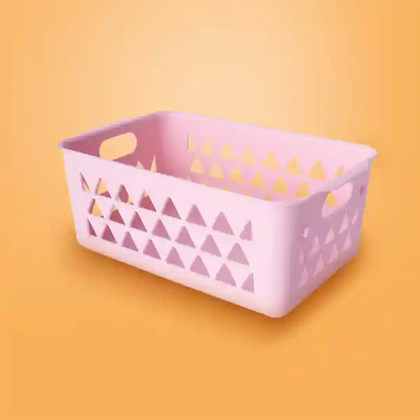 Cesta de Almacenamiento Pequeña Serie Rosa Miniso