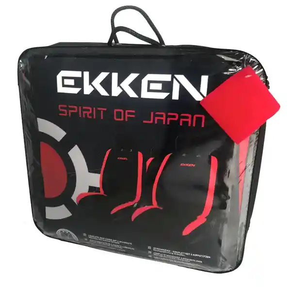 Ekken Set de Fundas Asiento Negro Rojo ek 12101