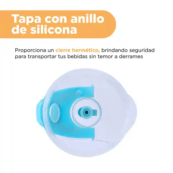 Vaso de Acero Con Pitillo Menta y Amarillo y Azul 1600 mL Miniso