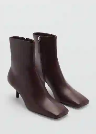 Botines Cosme Chocolate Talla 36 Mujer Mango