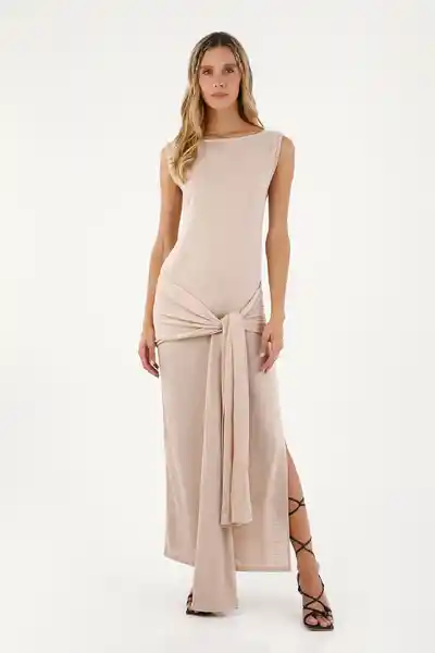 Vestido Largo Bruma Café Talla 02 M