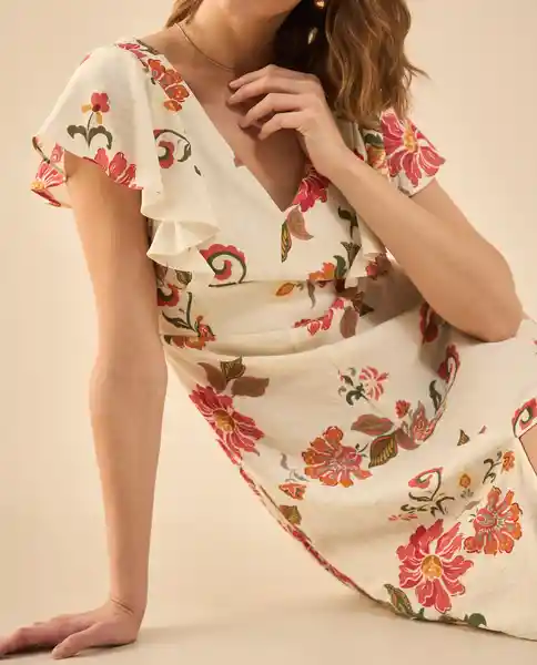 Vestido Crudo Nardo Claro Talla L 492G002 Esprit